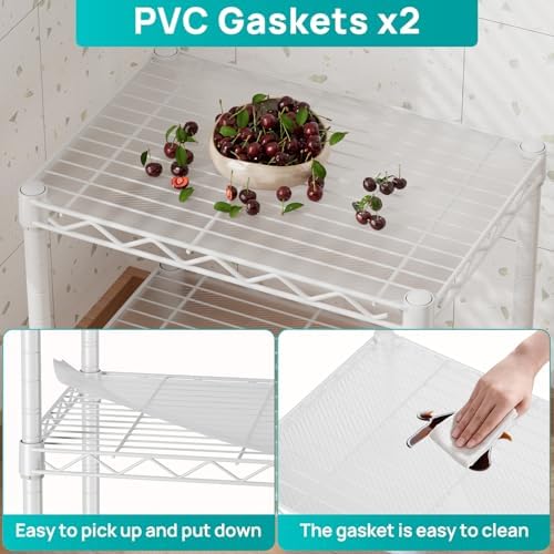 SINGAYE Small Shelves Kitchen Storage Shelf Wire Shelving Metal Adjustable - Image 4