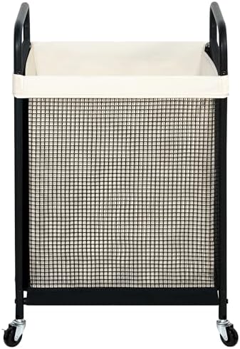 STO STO Laundry Hamper, 90L Rolling Laundry Sorter Cart with Removable and Washable Liner Bag, Clothes Hamper with Wheels and Metal Handle for Laundry Room and Bedroom by STOSTO