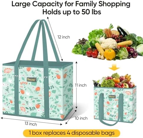 BALEINE 3PK Reusable Grocery Bags, Heavy Duty Shopping Tote Bag - Image 3