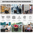 FELICON SELORSS Folding Utility Climber Cart Portable Rolling Crate-Black - Image 5