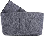 Felt Insert Bag Organizer Bag In Bag For Handbag Purse, Six Color Three Size Medium Large X-Large (Medium, Grey) - Image 4