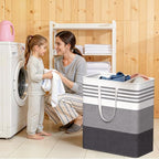 WOWBOX 2 Pack Laundry Baskets, Collapsible Dirty Clothes Laundry Hampers - Image 7