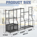 WALMANN Garage Sports Equipment Organizer Stand, Freestanding Ski Rack - Image 3