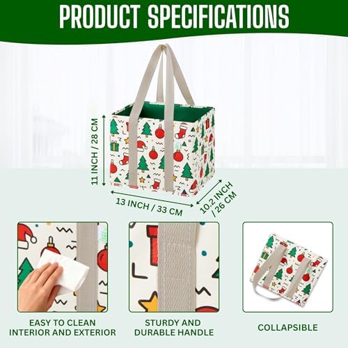 VENO 3 Pack Heavy Duty Reusable Grocery Shopping Bags Utility Tote - Image 3