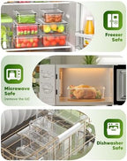 KEMETHY 70 PCS Food Storage Containers with Lids(35 Containers & 35 Lids), BPA-Free Plastic Food Containers for Kitchen Storage, Leak Proof, Reusable Meal Prep Containers with Labels & Pen - Image 4