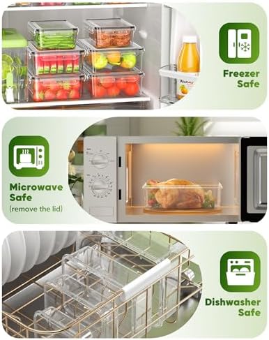 KEMETHY 60 PCS Food Storage Containers with Lids, Plastic Food Containers - Image 4