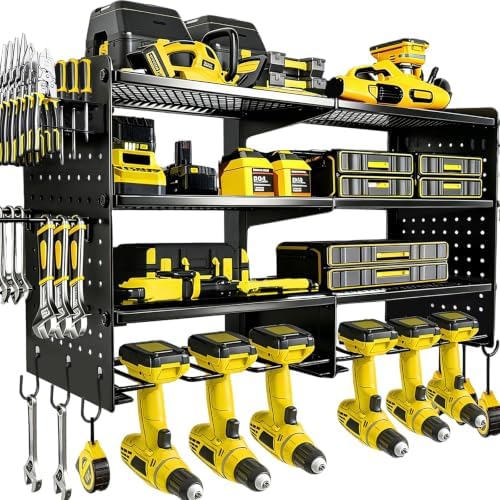 Power Tool Organizer Wall Mount, 4 Tier Heavy Duty Tool Storage Rack by Unknown