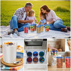 10 Pack-32 OZ Freezer Storage Containers, Small Plastic Food Storage Containers with Twist Top Lids, BPA Free and Reusable Meal Prep Containers Microwave/Dishwasher Safe - Image 6