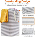 Lifewit 1 Pack Laundry Basket 80L Each, Collapsible Clothes Hamper with Reinforced Handles, Freestanding Waterproof Design for Bedroom and Laundry Room, Grey 80L Total - Image 2