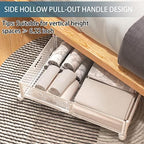 Under Bed Storage Containers, Under Bed Shoe Storage With Wheels, Foldable Bedroom Storage Organization with Handles, Under Bed Storage Bins Drawer For Clothes, Blankets And Shoes, Bedding - Image 5