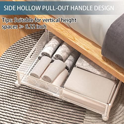 Under Bed Storage Containers, Under Bed Shoe Storage With Wheels, Foldable Bedroom Storage Organization with Handles, Under Bed Storage Bins Drawer For Clothes, Blankets And Shoes, Bedding - Image 5