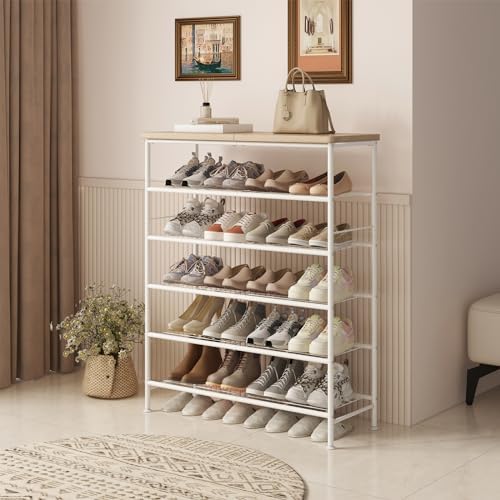 SUOERNUO 6 Tier Shoe Rack Organizer for Closet Shoe Storage for Entryway - Image 2