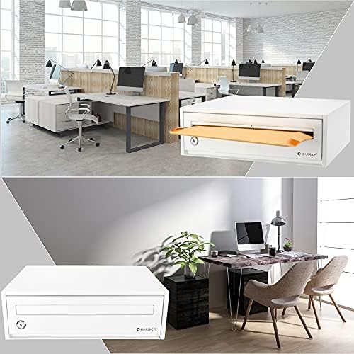 Barska CB13118 Key Lock Multi-Purpose Desktop Envelopes Cash Documents Suggestions Drop Box Organizer White 15.75" x 11" x 4.87" - Image 5