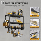 Metal Power Tool Organizer Wall Mount with Charging Station Shelf - Image 5