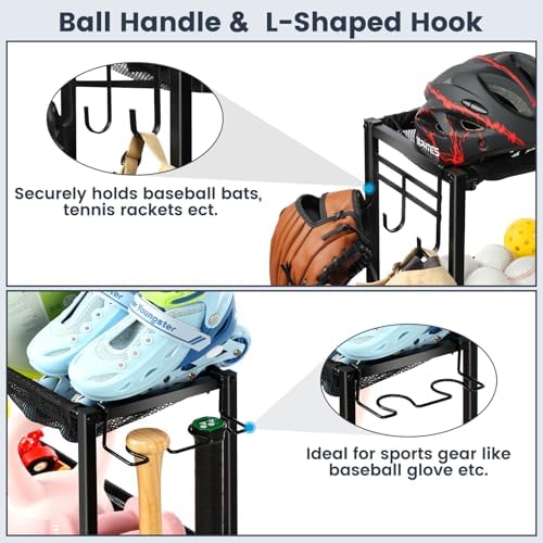 Kinghouse Garage Balls and Toy Organization, with 37 Gal Ball Storage Bin - Image 3