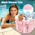 Fammart Mesh Shower Caddy Portable for College Dorm Room Essentials, Odorless Polyester Large Shower Tote Bag with Dual Handles, 8-Pocket Quick-Dry Toiletry Organizer for Travel, Beach, Camping, Gym - Image 3