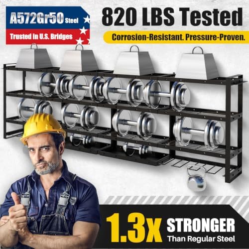 XLarge 64''W Power Tool Organizer Wall Mount, 4-Tier - Image 3