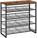 HOOBRO Shoe Rack, 5 Tier Shoe Organizer for Front Door Entrance, Shoe Shelf with Adjustable Tilt Angle, Holds 16-20 Pairs, for Entryway, Garage, Closet, Rustic Brown and Black BF08XJ01 by HOOBRO