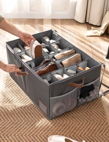 StorageWorks Large Shoe Storage Organizer for Closet, Up to 20 Pairs, Gray - Image 6