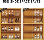 NVGSN Shoe Slots Organizer 12 Pack - Shoe Stackers for a Pair of Shoes, shoe Storage Shoes Space Savers 50%, 4 Levels Adjustable Thickening Double Layer shoes Holders shoe Organizer for Closet, White | 4 Levels Adjustable shoe Organizer for Closet Orga... - Image 2