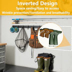 Boot Rack - 8 Pair Wader Hangers Wall Mount Boot Organizer for Tall Boots, Heavy Duty Boot Hangers Holder Sturdy Metal Wall Mounted Shoe Rack for Garage Mudroom Closet Entryway White 4 Pack - Image 6