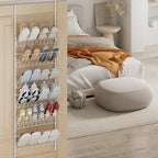 SWTYMIKI Over the Door Shoe Organizer - Adjustable 6 Tier Hanging Shoe Rack Organizer, Metal Heavy Duty Behind Door Storage or Wall Mount Shoes Shelf for Flats, Heels, Sneakers, Boots - Image 5
