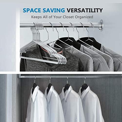 Fayleeko Stainless Steel Wire Coat Hangers - Heavy Duty, Ultra Thin, Space Saving (10 pack, 17.7 Inch) - Image 6