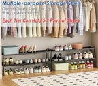 Metal Storage Shelves For Kitchen Pantry, Cabinet Shelf Organizer, Adjustable Height, Expandable Length, Stackable Design,50 LBS Load Capacity, For Dishes Spices Cans Plates Cans Bottles Cups Mugs - Image 6
