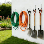 GeeWatom Heavy Duty Steel Garage Hooks,Garage Storage Utility Hooks,Heavy Duty Garage Garden Tool Organizer,Steel Wall Mount Hooks, Garden Hose Hanger, Black U Hooks (Dark Brown-4PC) - Image 6