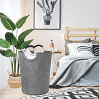 Oversized Laundry Basket, Huge Laundry Hamper Bag with Handles, 160L Grey - Image 6