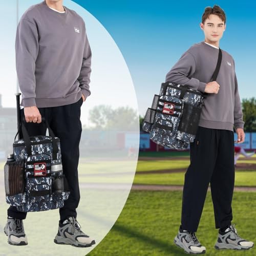 Baseball Bucket Bag 6 Gallon Multi Pockets Softball Coaching Equipment Bag - Image 6