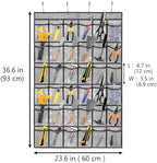 Over Door Hanging Tool Storage Bag Wall Mounted Screw Organizer Garage Accessories Organization with Clear Pockets (36 pockets) - Image 6