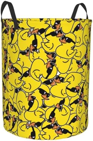 Duck Laundry Basket Storage Bin Foldable Laundry Hamper Clothes Storage Bucket Organizer 19.6x15.7 Inch For Laundry Room/Bedroom/Bathroom - Image 2