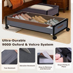 OMAIRA Under Bed Storage with Wheels, Underbed Shoe Storage Organizer with Clear Lids,& Rolling Drawers for Clothes, Shoes, Toys – Multi-Use Storage Bins and Drawers, 2-Pack Splittable into 4-Pack - Image 5