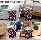 Bow Laundry Basket Storage Bin Foldable Laundry Hamper Clothes Storage Bucket Organizer 19.6x15.7 Inch For Laundry Room/Bedroom/Bathroom - Image 6