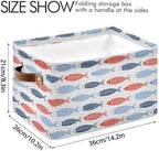 Fish Rectangular Storage Basket Organizer Bin Shelf Baskets For Clothes Gifts For Home Office Dorm - Image 3