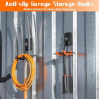 Heavy Duty Magnetic Garage Hooks,4 Pack Strong Large Magnet Hook for Power Drill,Garden Tools,Hose,Pegboard,Garage, Workshop,Magnetic Storage Hooks for Indoor Outdoor Hanging(Black) - Image 2