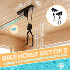 RAD Sportz Bicycle Hoist 2-Pack Quality Garage Storage Bike Lift with 100 lb Capacity Even Works as Ladder Lift Premium Quality - Image 2