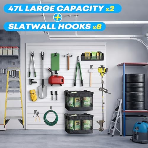 10 Pcs Slatwall Baskets Kit, Slatwall Mesh Storage Baskets with Hooks - Image 6