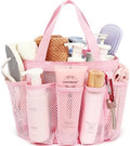 Fammart Mesh Shower Caddy Portable for College Dorm Room Essentials, Odorless Polyester Large Shower Tote Bag with Dual Handles, 8-Pocket Quick-Dry Toiletry Organizer for Travel, Beach, Camping, Gym by Fammart