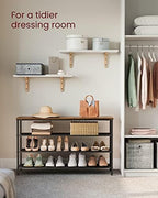 VASAGLE 4-Tier Shoe Rack, 15-18 Pairs, Steel Frame - Image 4