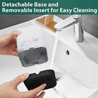 Boperzi Electric Toothbrush Holders for Bathroom Countertop, Detachable Toothbrush and Razor Holder Drainage for Shower, Kids Toothbrush and Toothpaste Holder, 3 Slots Bamboo Toothbrush Organizer - Image 3