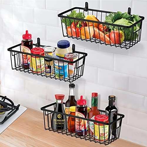 SheeChung Wall Hanging Baskets, Small Wire Basket for Organizer, 4 Pack - Image 6