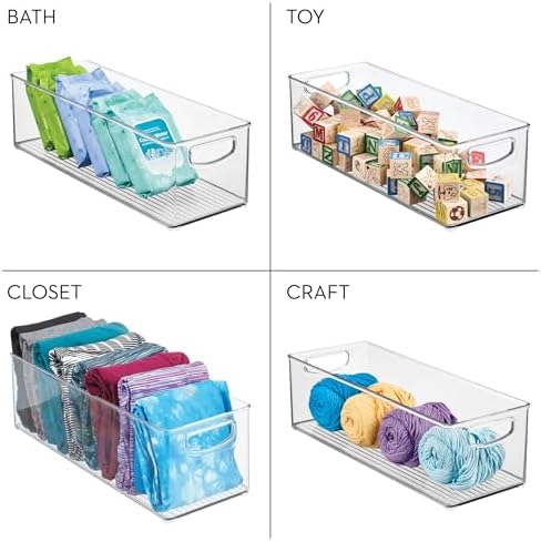 iDesign Plastic Stackable Pantry Bin with Handles, Clear - Image 7