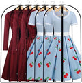 Garment Bags for Hanging Clothes, 48" (Set of 6) All Clear Garment Bag, Plastic Dustproof Suit Bag, Coat Protector Zippered Garment Covers for Closet Storage and Travel by UOUEHRA