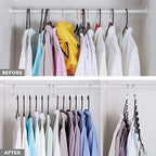 HOUSE DAY 12 Pack Space Saving Hangers for Clothes, Metal Magic Hanger | Heavy Duty Hanger Organizer 30 Lbs Capacity, Sturdy Multi Hangers, Closet Space Saver Closet Organizers and Storage Dorm Room - Image 3