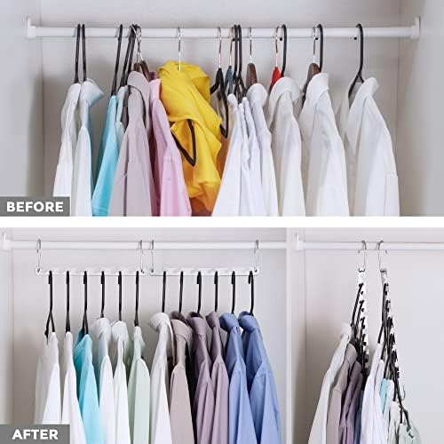 HOUSE DAY 12 Pack Space Saving Hangers for Clothes, Metal Magic Hanger | Heavy Duty Hanger Organizer 30 Lbs Capacity, Sturdy Multi Hangers, Closet Space Saver Closet Organizers and Storage Dorm Room - Image 3
