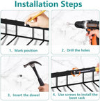 Boot Rack - 8-Pair Wader Hangers Wall Mount Cowboy Boot Hangers - Wall Boots Holder Storage Organizer for Closet, Entryway, Indoor, Garage 4 Pack - Image 5