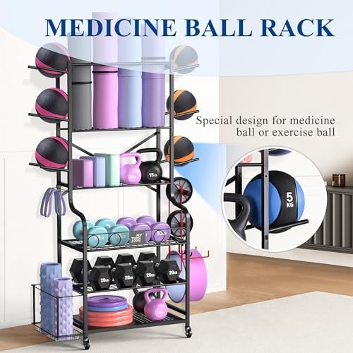 Mythinglogic Home Gym Rack for Dumbbells, Yoga Mats and Workout Equipment - Image 3