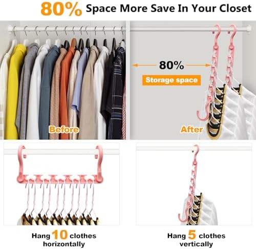 12-Pack-Closet-Organizers-and-Storage,Clothes-Organizer-Hangers for Heavy Clothes Sturdy Home Closet Organization and Storage,College-Dorm-Room-Essentials for Girls,Cloth-Storages-Space-Saving-Hangers - Image 2